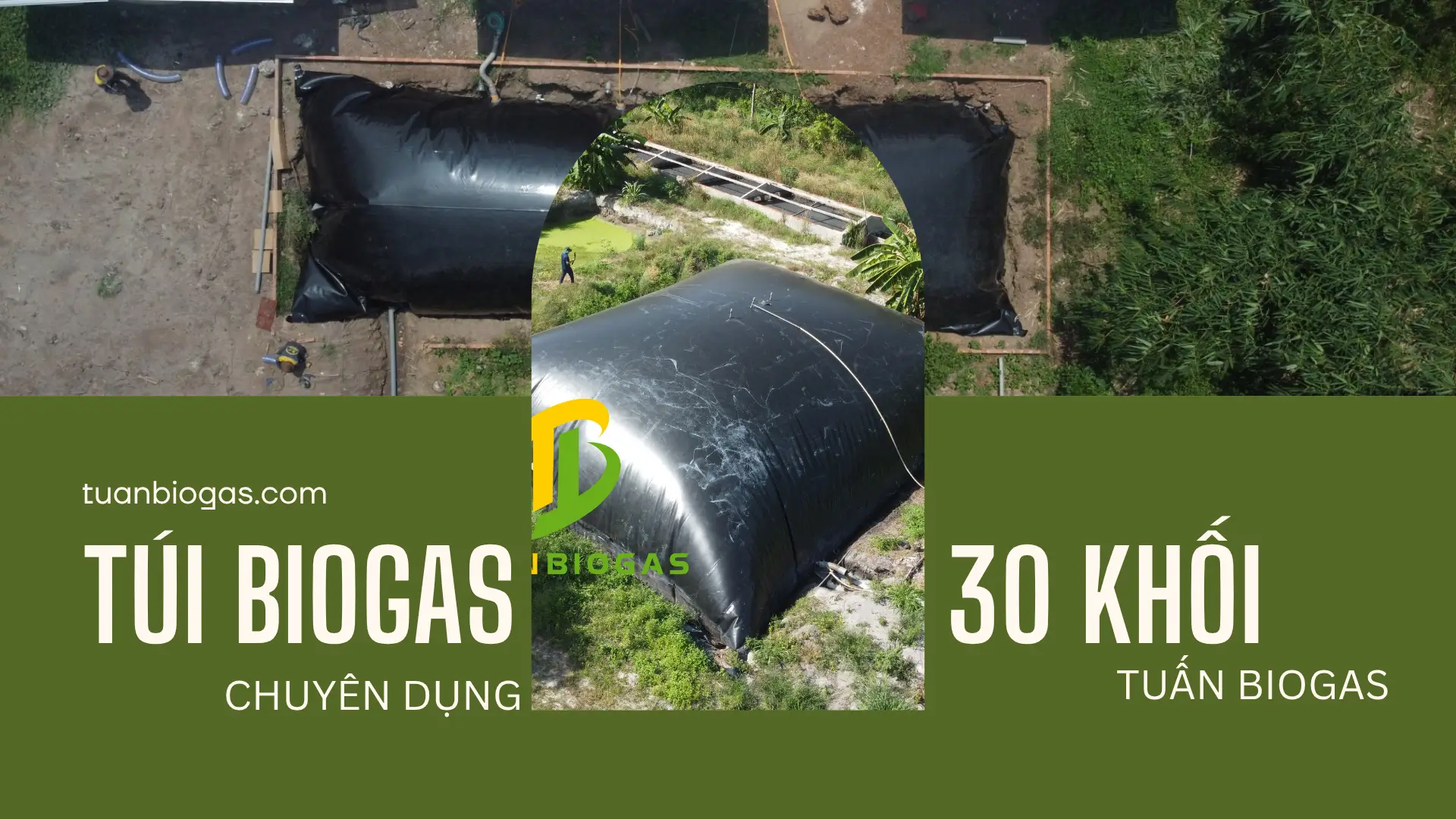 Túi Biogas 30 Khối HDPE I Tuấn Biogas